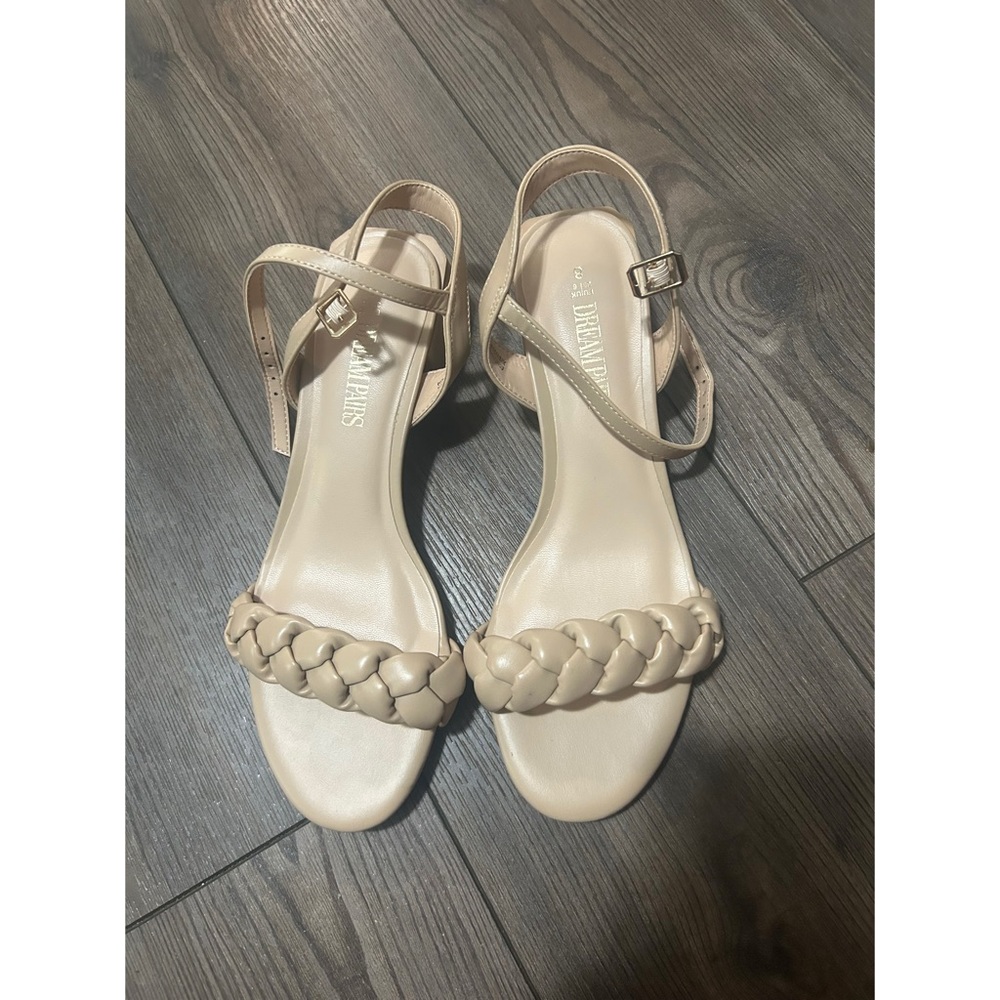 Dream Pairs Women's Beige Braided Sandals